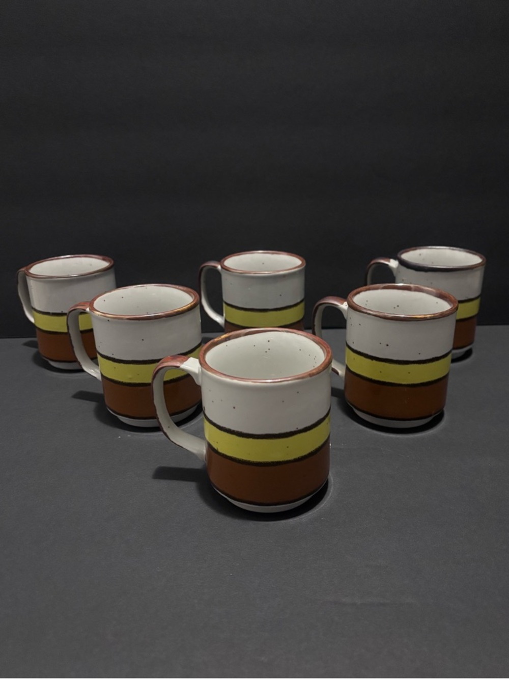 Vintage Hearthside Buffet Ware No. 555 Coffee Mugs — Set of 6 Made in Japan